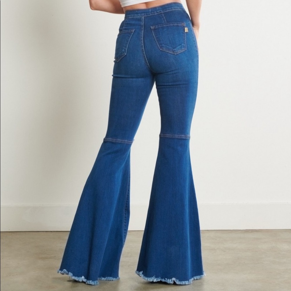 Bella Flare Jeans medium stone - Picture 3 of 5